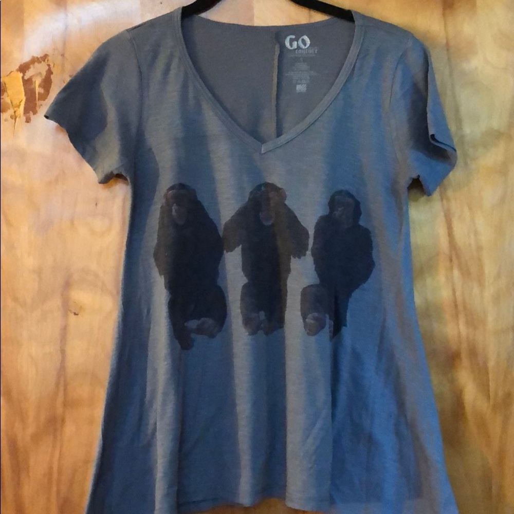 Go Couture Hear, See, Speak No Evil Monkey T-shirt